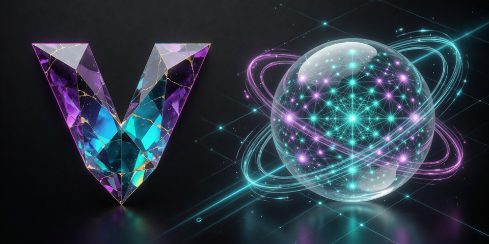 Orb — crystal V and Solana network globe